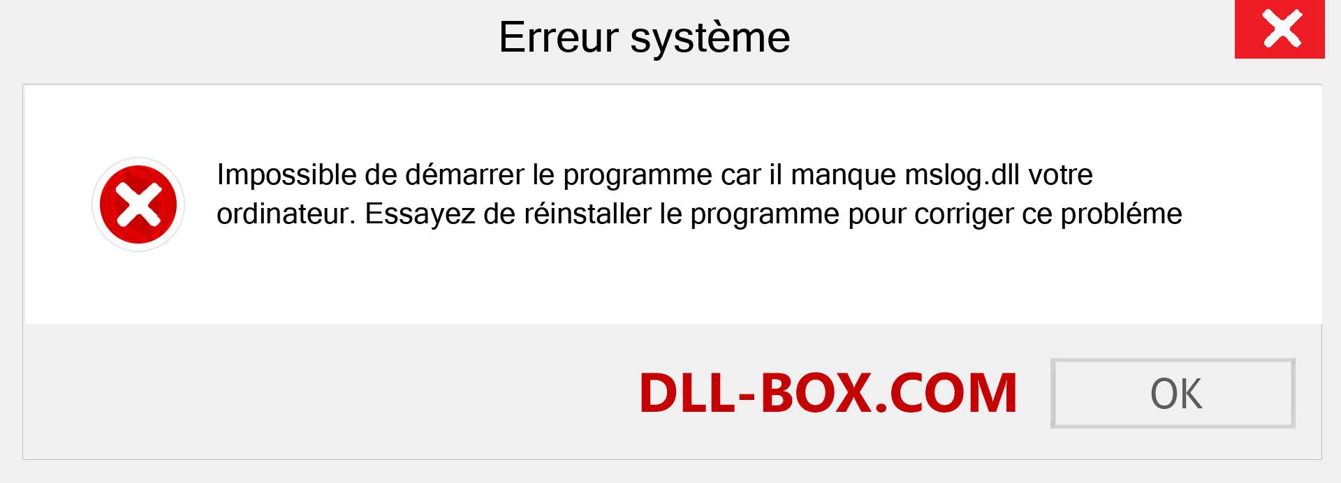 Le fichier mslog.dll est manquant ?. Télécharger pour Windows 7, 8, 10 - Correction de l'erreur manquante mslog dll sur Windows, photos, images